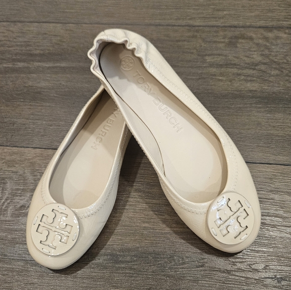 SOLD‼️NWOT Tory Burch Minnie Travel Ballet Flat, Nude Patent Leather - Picture 14 of 15